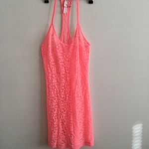 Orange Lace Lingerie Dress